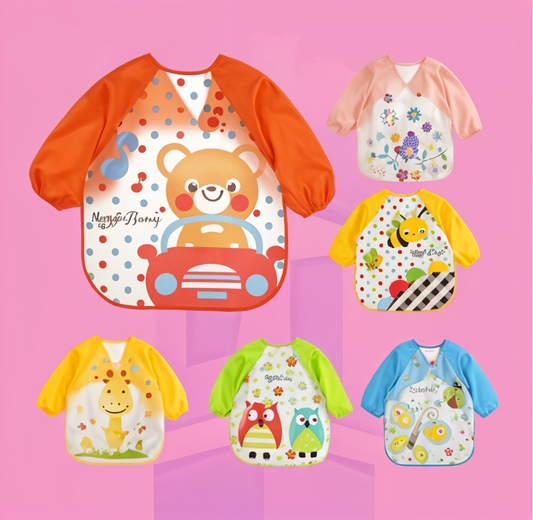 Cartoon Baby Bib & Burp Cloth