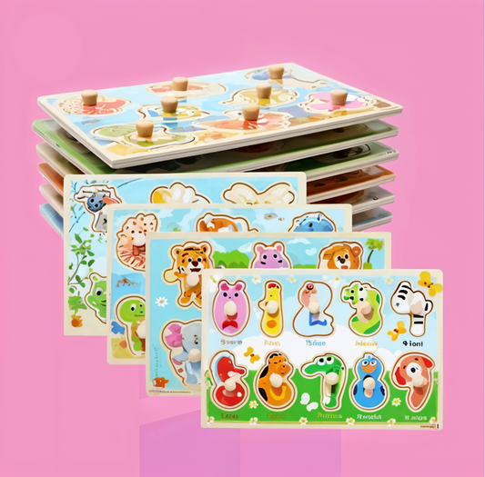 Baby Montessori Wooden Puzzle Board